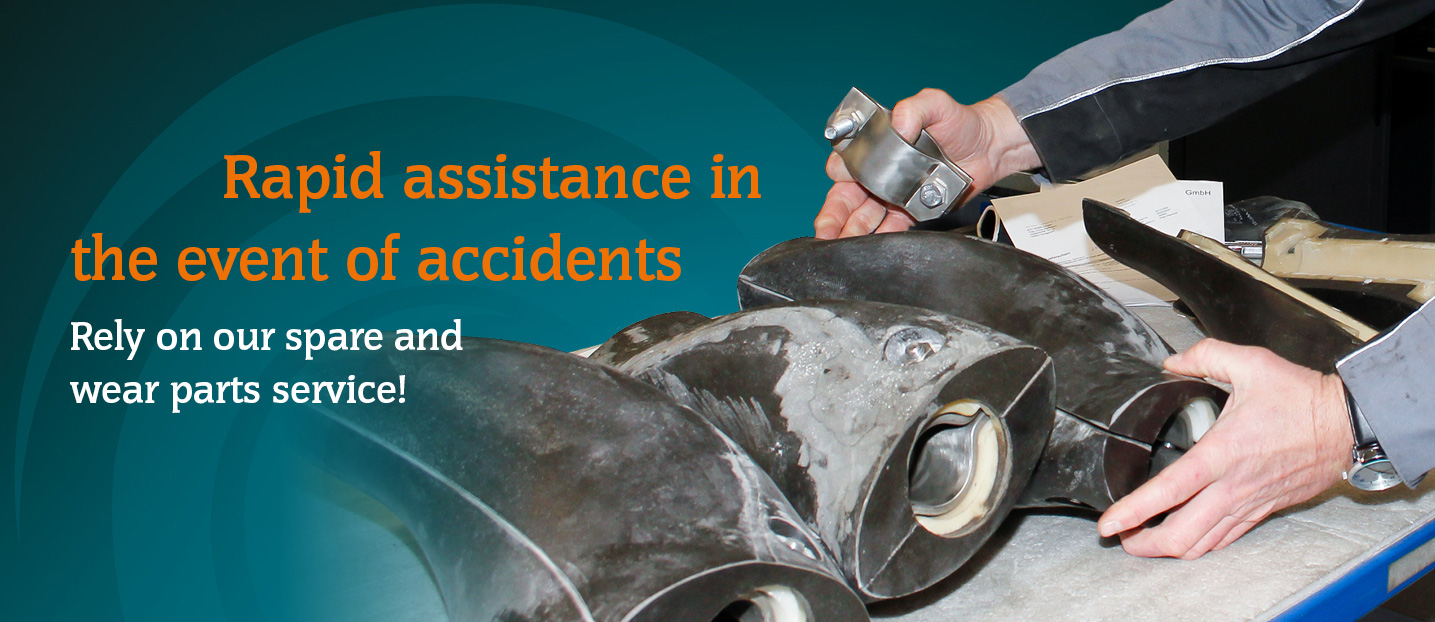 Rapid assistance in the event of an accident - Rely on our spare and wear parts service